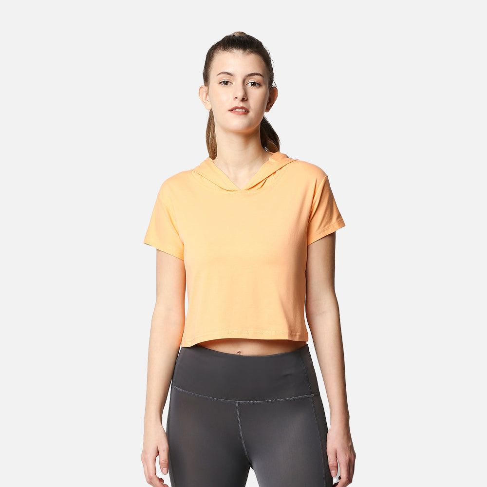 Half Sleeve Crop Hoodie