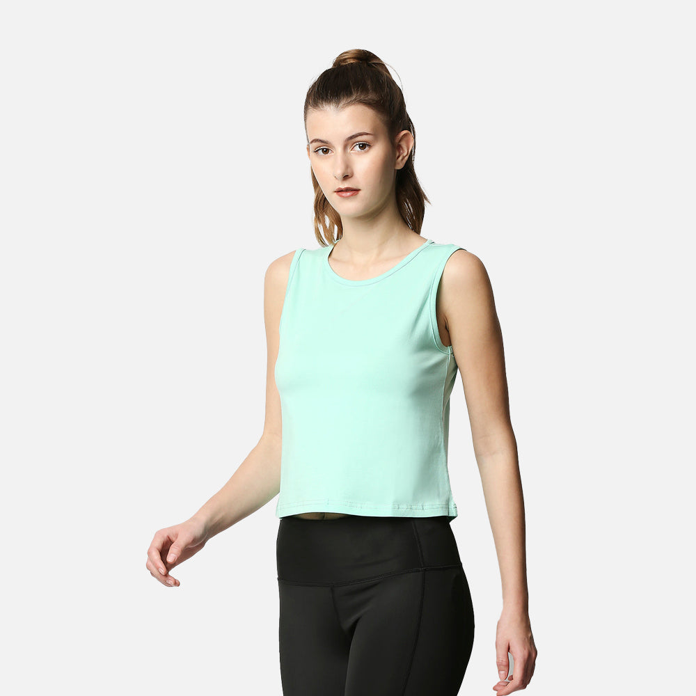 Round Neck Sleeveless Top
