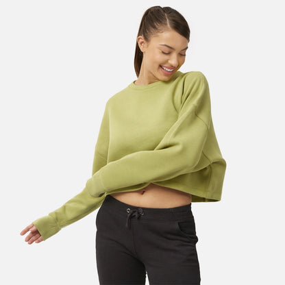 Cropped Fleece Sweatshirt