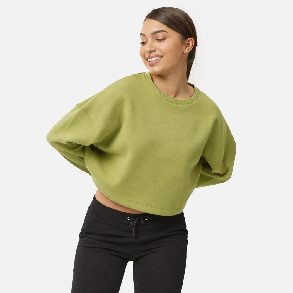 Cropped Fleece Sweatshirt