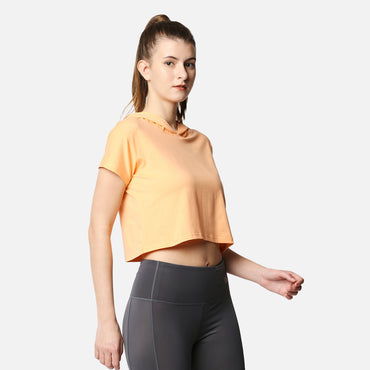 Half Sleeve Crop Hoodie