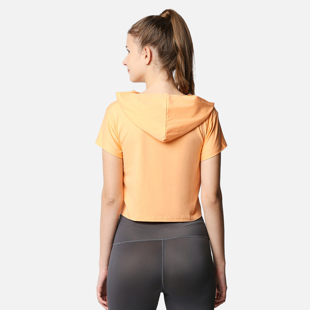 Half Sleeve Crop Hoodie