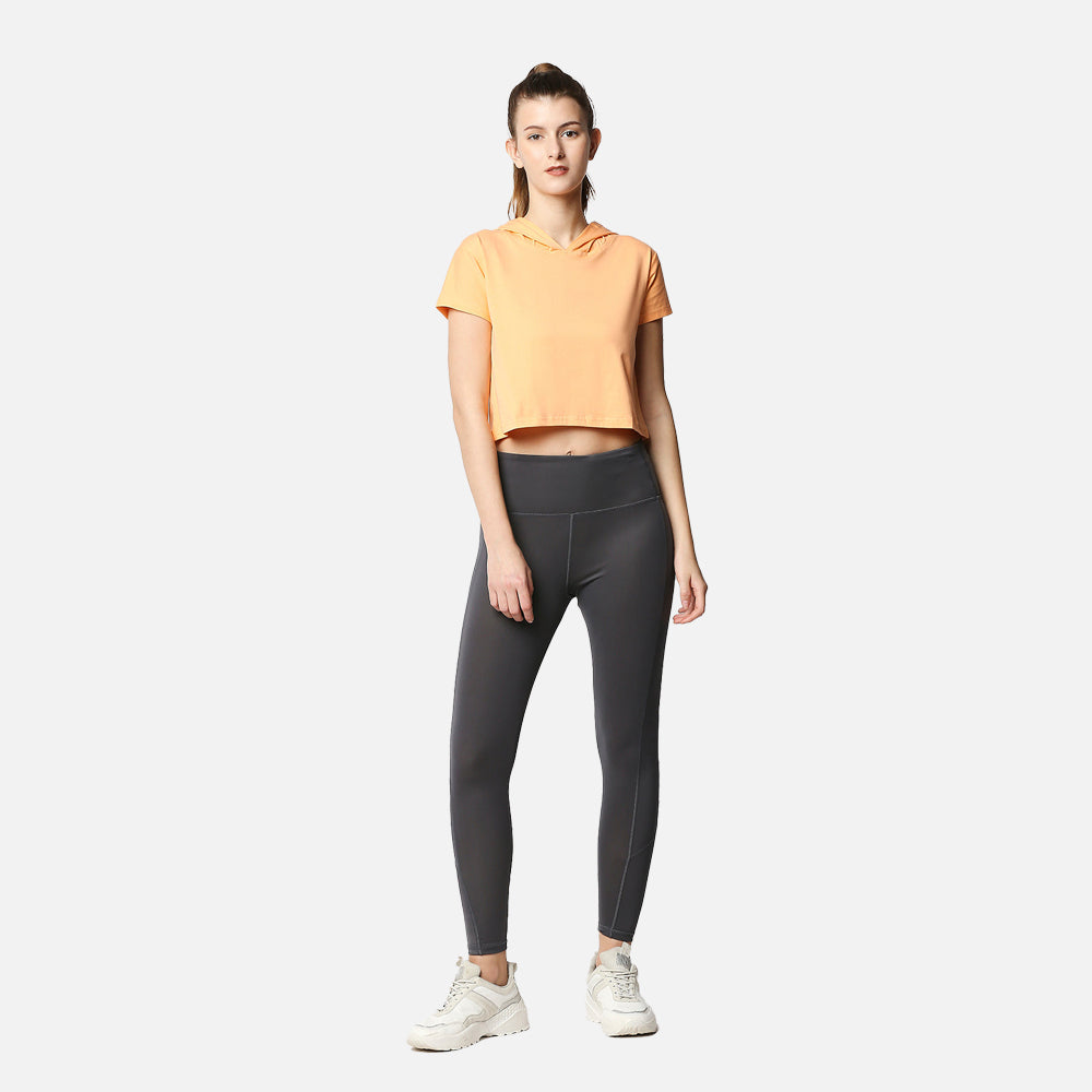 Half Sleeve Crop Hoodie