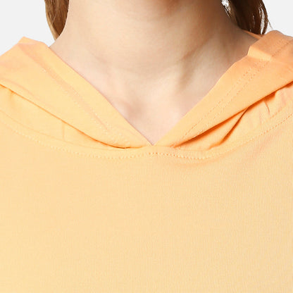 Half Sleeve Crop Hoodie